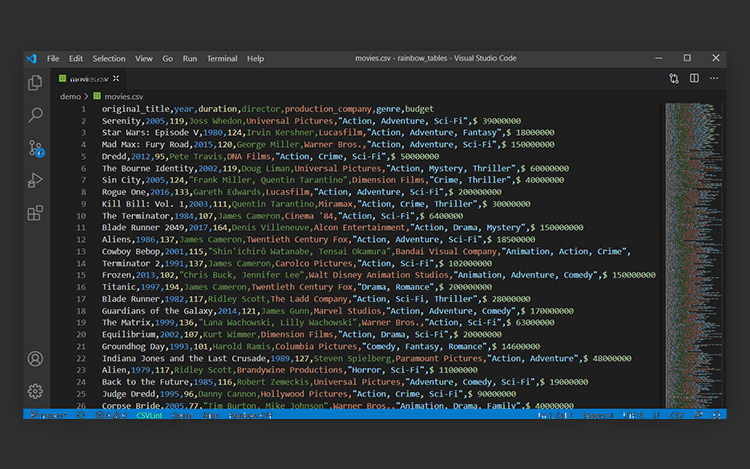 vscode-rainbow-csv