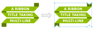 Showing the points that make up the clipped area of the ribbon and its cuts.