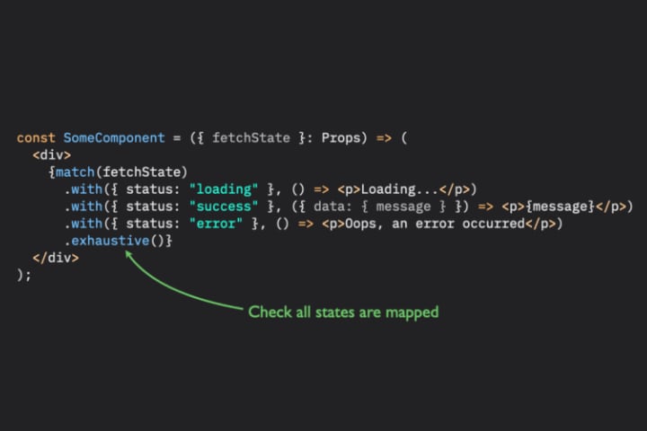 ts-pattern library example