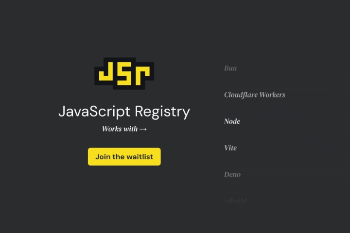 Screenshot of JSR website