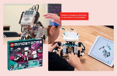 Pictures of Lego Mindstorm project with box and robot designs