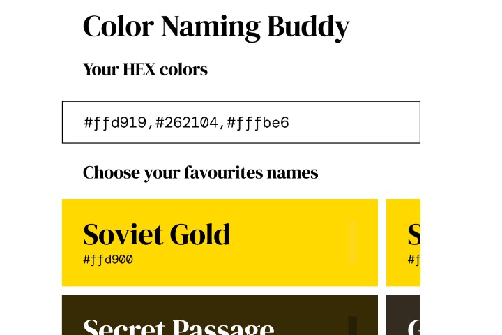 Color Naming Buddy interface