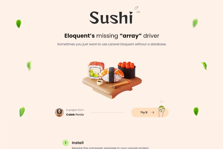 Sushi Laravel package in action