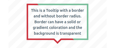 Tooltip with a thick, solid border around the shape using a gradient with a hard stop between red and mint green.