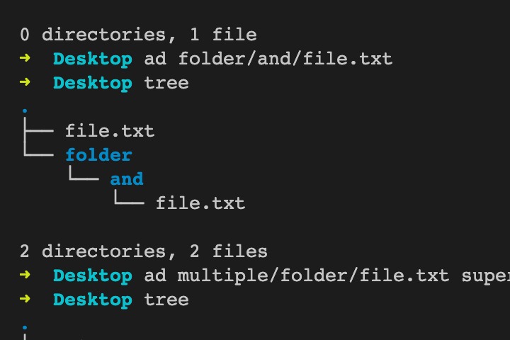 File tree in Terminal