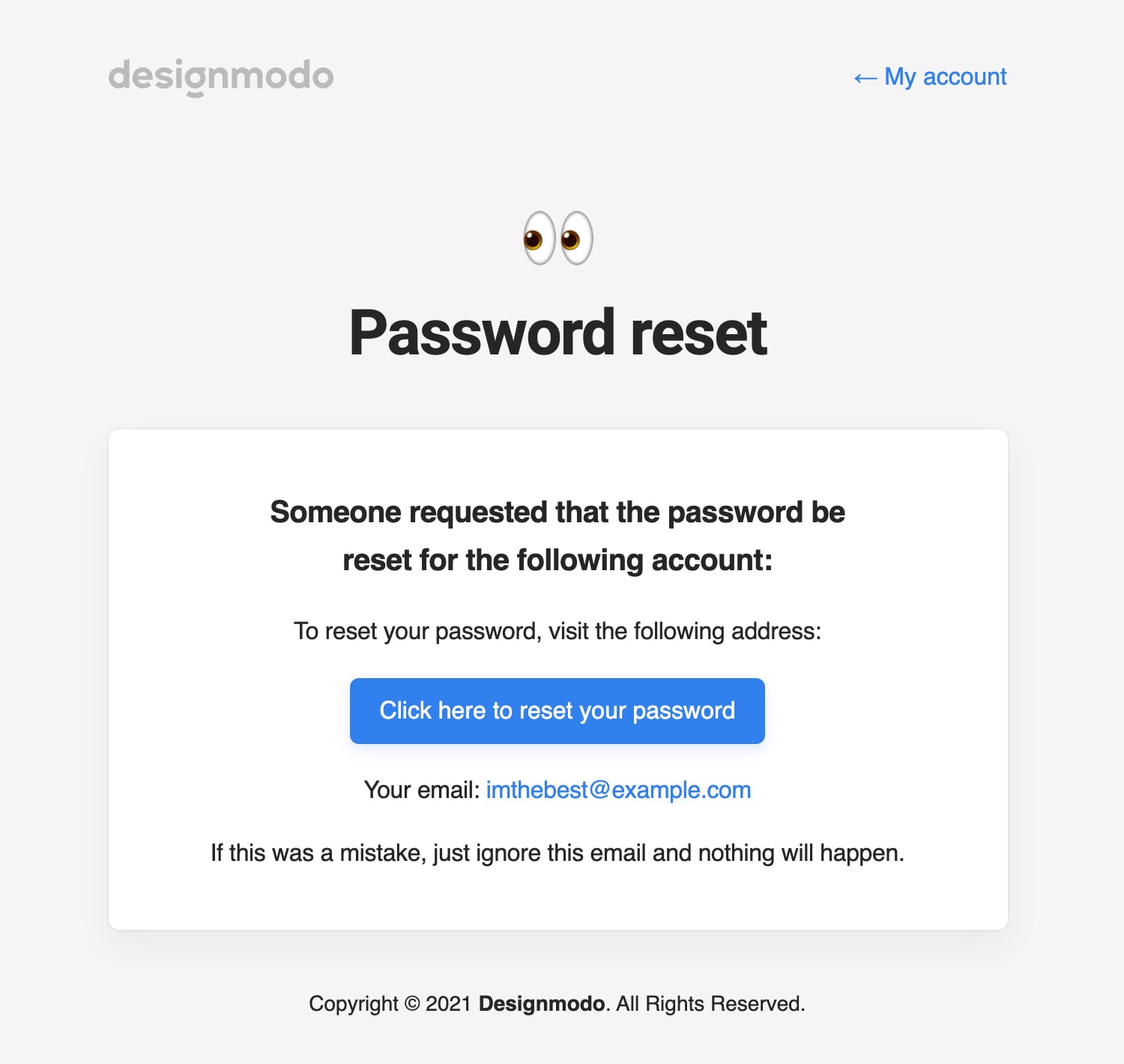 Designmodo password reset