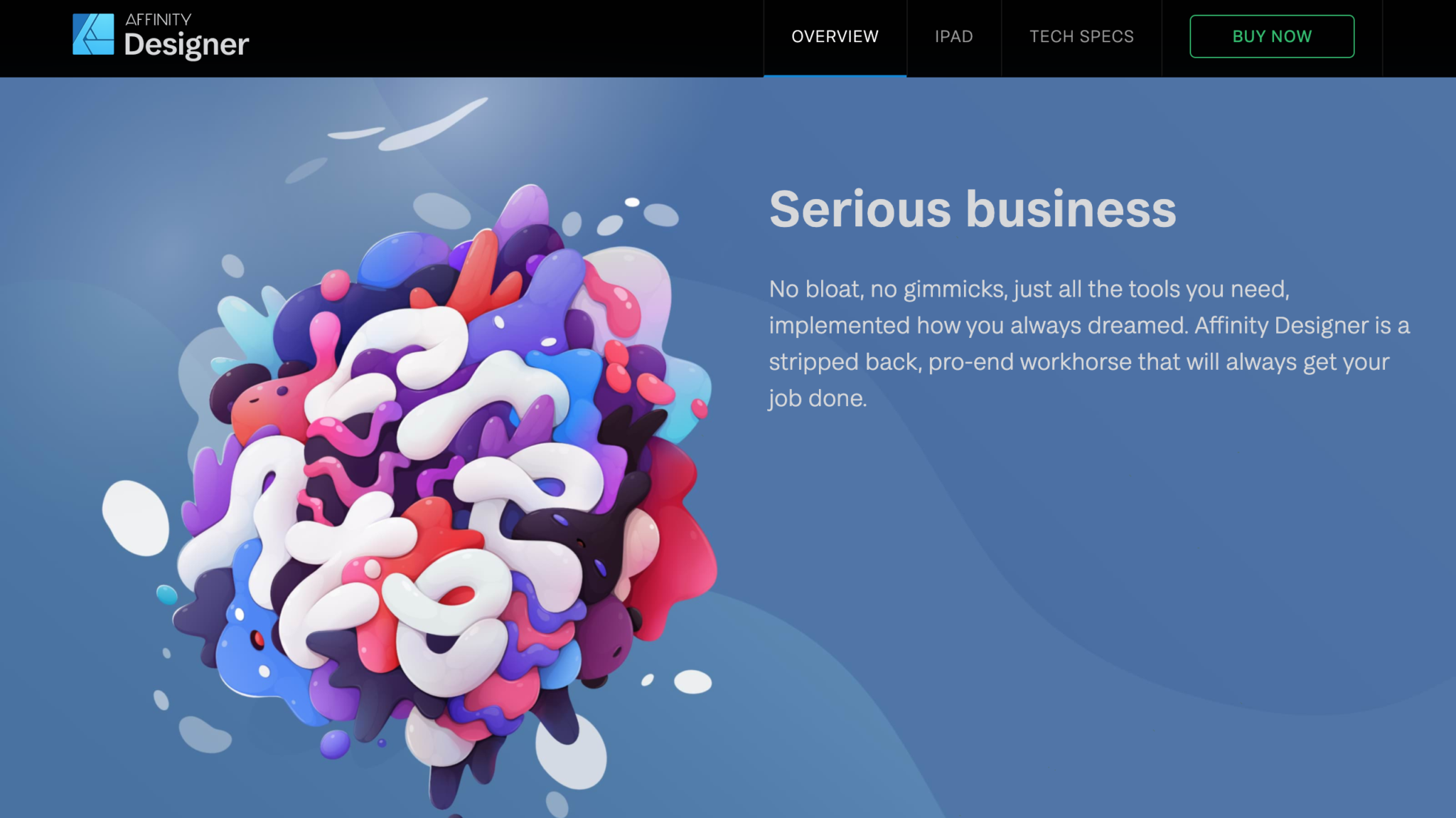 Affinity Designer Products Homepage
