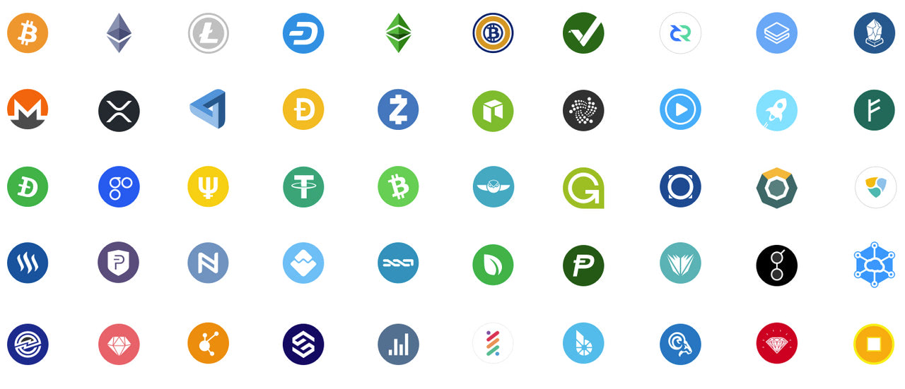 Collection of Free Cryptocurrency Icons