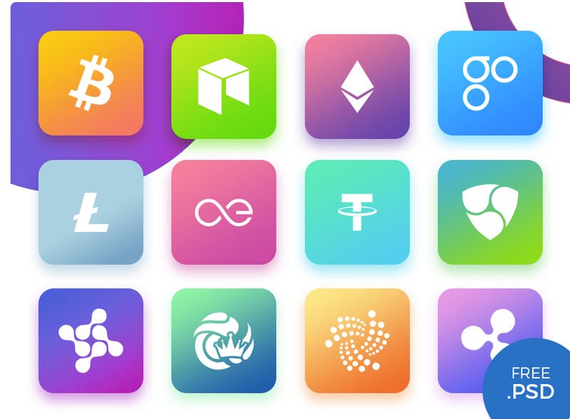 Cryptocurrency Icons by Mansoor Ali Khan