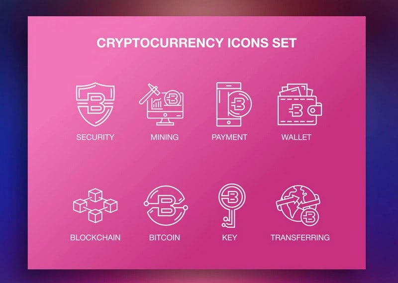 Cryptocurrency Icons Set by Daviann Bespoke