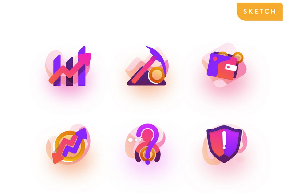 Trading and Mining Icons by Reiza Pahlevi