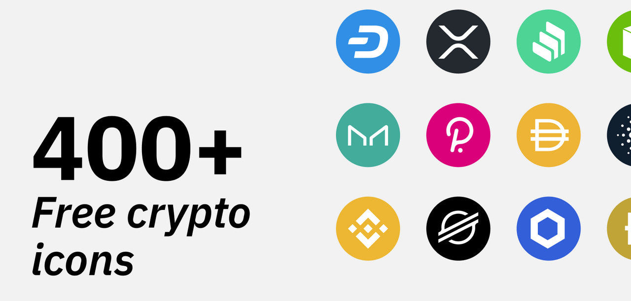 Free Cryptocurrency Icon Packs, Vector Crypto Icons