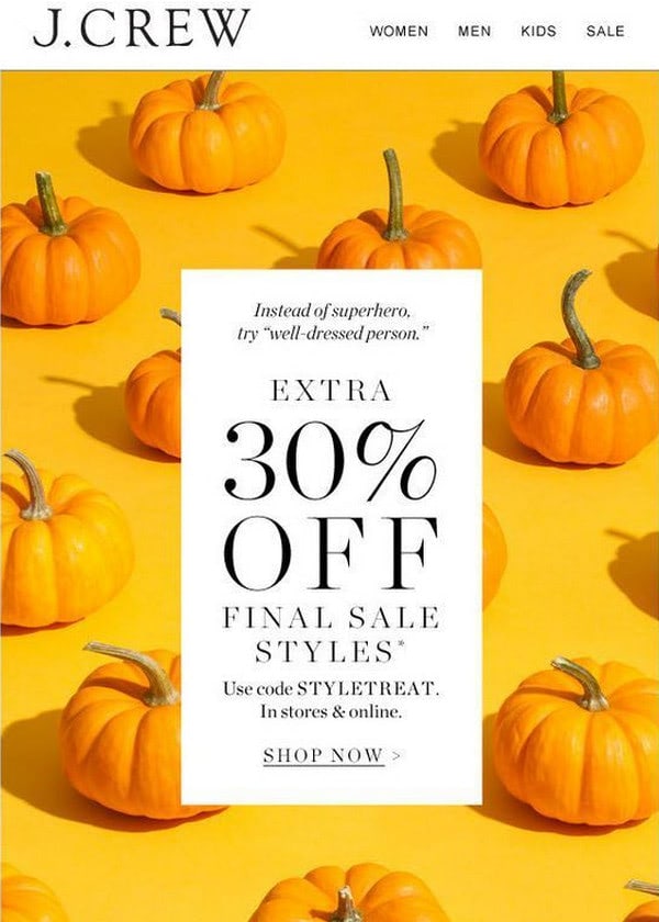 Email Newsletter from J.Crew