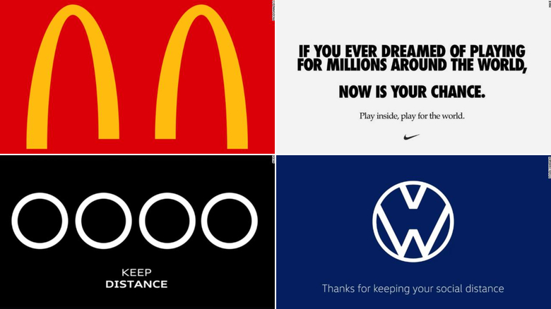 brands creating social distancing logos