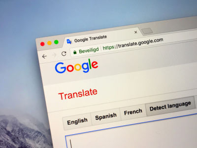 The Google Translate interface