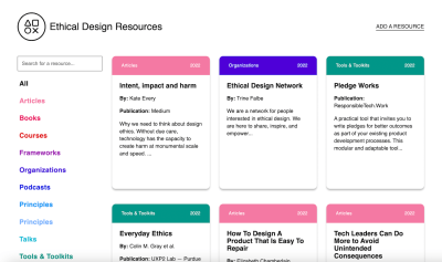 Ethical Design Resources