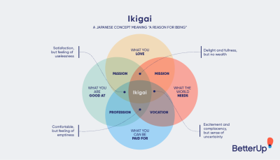 Visualization of the Japanese philosophy of Ikigai