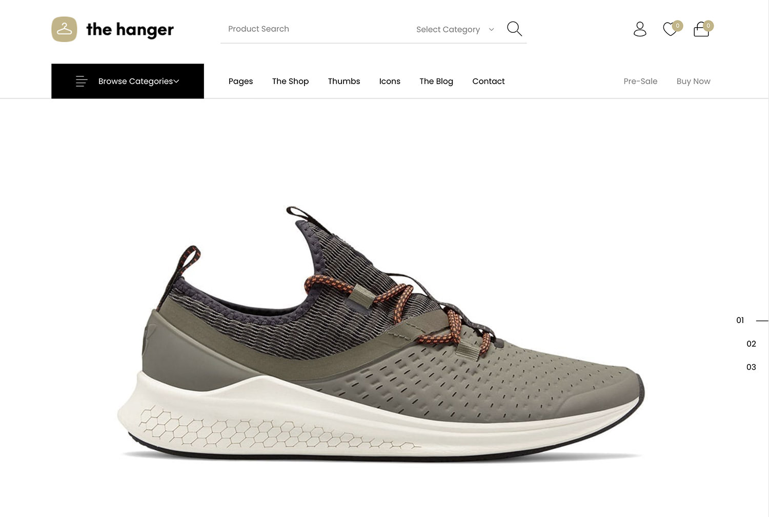 Image of The Hanger WooCommerce Theme Interface