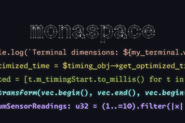Monaspace font preview