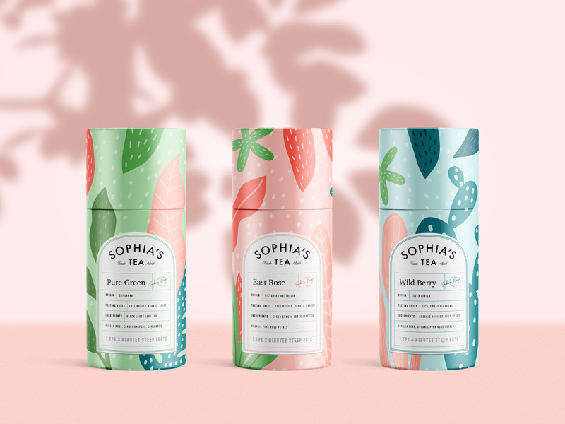 sofias tea packaging design ideas