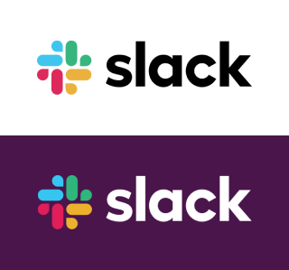 slack logo purple and white